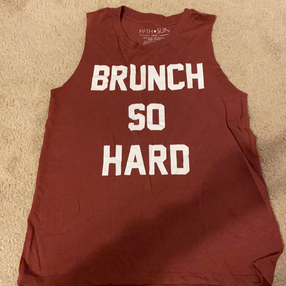 Brunch so hard graphic tank top